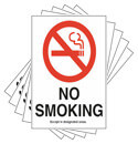 No Smoking Signs - set of 5