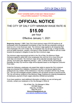 City of Daly City Minimum Wage