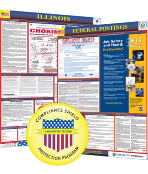 Illinois State and Federal Poster + 1 Year Replacement Posters