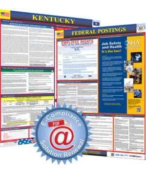 Kentucky State and Federal Poster + 1 Year E-Update Service