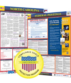 North Carolina State and Federal Poster + 1 Year Replacement Posters