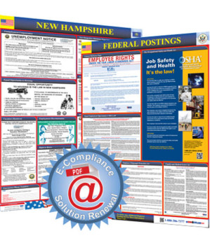 New Hampshire State and Federal Poster + 1 Year E-Update Service