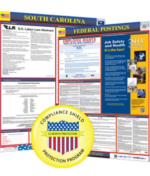 South Carolina State and Federal Poster + 1 Year Replacement Posters