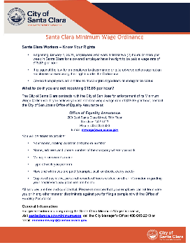 City of Santa Clara Workers: Know Your Rights