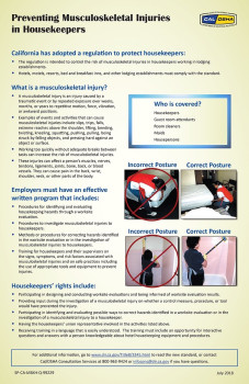 California Preventing Musculoskeletal Injuries in Housekeepers Poster