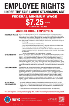 Agriculture Under the Fair Labor Standards Act Poster