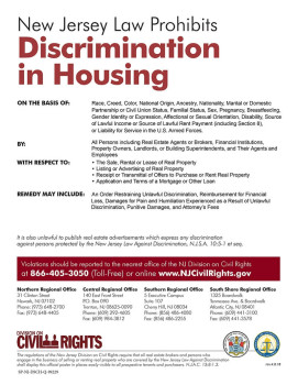 New Jersey Discrimination in Housing Poster