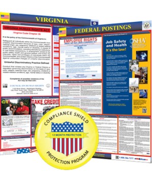 Virginia State and Federal Poster + 1 Year Replacement Posters