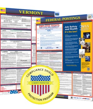 Vermont State and Federal Poster + 1 Year Replacement Posters