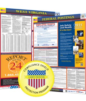 West Virginia State and Federal Poster + 1 Year Replacement Posters